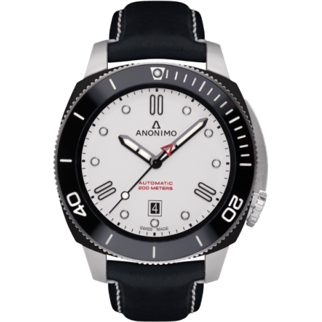 Nautilo Automatic Stainless Steel / DLC / White / Leather