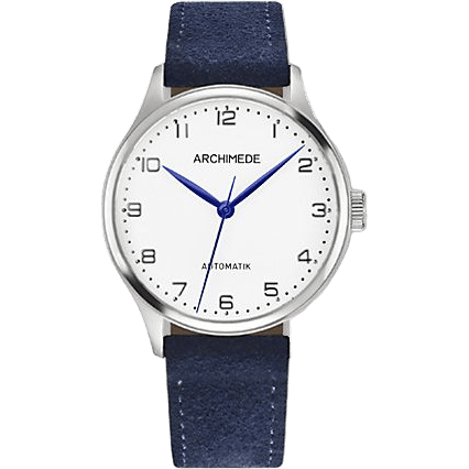 Klassik 36 Stainless Steel / Silver / Blue Suede