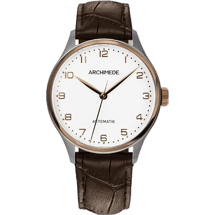 Klassik 36 TwoTone / Silver / Brown Leather