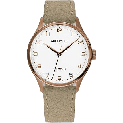 Klassik 36 Gold PVD / Silver / Beige Suede