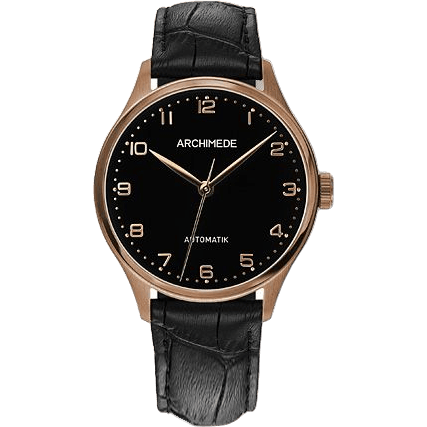 Klassik 36 Gold PVD / Black / Black Leather