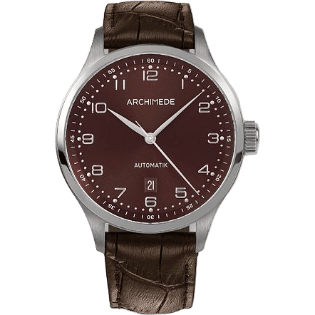 Klassik 42 Stainless Steel / Brown / Brown Leather