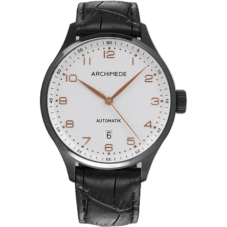 Klassik 42 TwoTone Stainless Steel / PVD / Silver / Black Leather