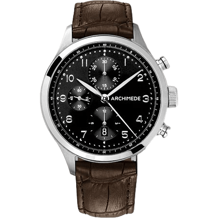 Klassik Chronograph Stainless Steel / Black / Leather
