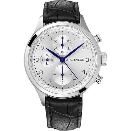 Klassik Chronograph Stainless Steel / Silver / Leather