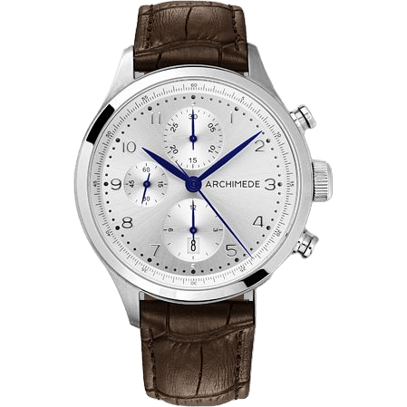 Klassik Chronograph Stainless Steel / Silver / Leather