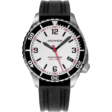 SportTaucher Stainless Steel / White / Rubber