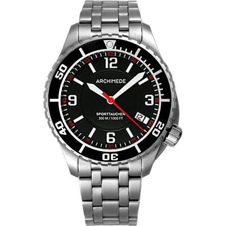 SportTaucher Stainless Steel / Black / Bracelet
