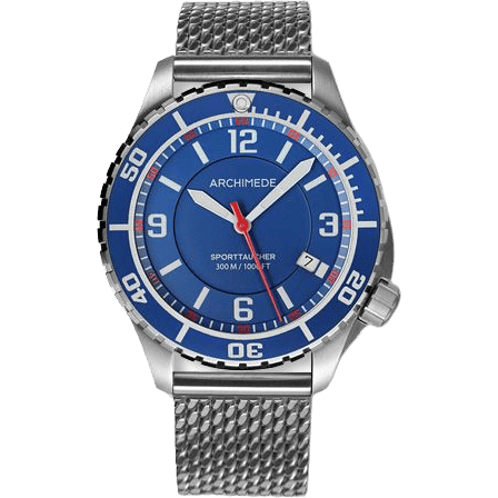SportTaucher Stainless Steel / Blue / Mesh