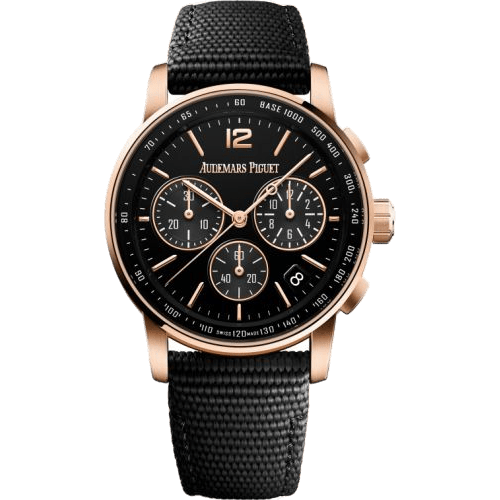 CODE 11.59 Chronograph Selfwinding Pink Gold / Black / Fabric