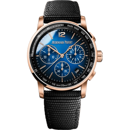 CODE 11.59 Chronograph Selfwinding Pink Gold / Blue / Fabric