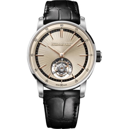 CODE 11.59 Tourbillon Selfwinding White Gold - Ceramic / Beige