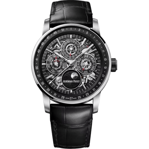 CODE 11.59 Perpetual Calendar Openworked White Gold - Black Ceramic