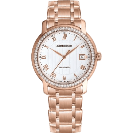 Jules Audemars Self-Winding Pink Gold / Diamond / Silver / Bracelet
