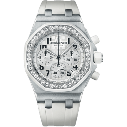 Royal Oak OffShore 26048 Lady Chronograph Stainless Steel / White