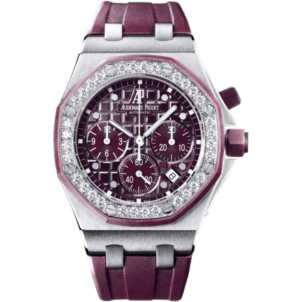 Royal Oak OffShore 26048 Lady Chronograph Stainless Steel / Plum