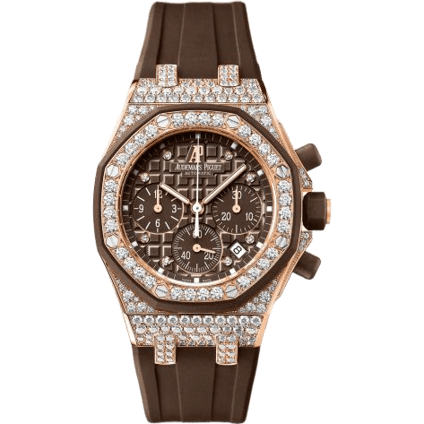 Royal Oak Offshore 26092 Lady Chronograph Pink Gold / Brown