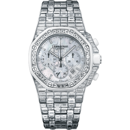 Royal Oak OffShore 26114 Chronograph White Gold / Baguette / MOP