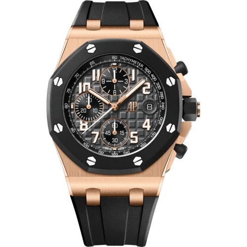 Royal Oak Offshore Pink Gold - Rubberclad / Black / Bracelet