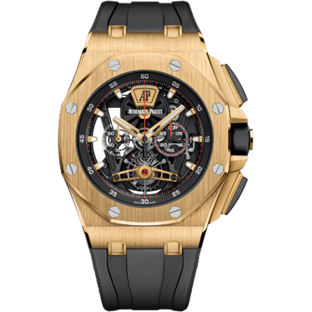 Royal Oak Offshore Tourbillon Chronograph Openworked Yellow Gold / Rubber