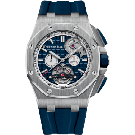 Royal Oak Offshore Tourbillon Chronograph Selfwinding Stainless Steel / Blue