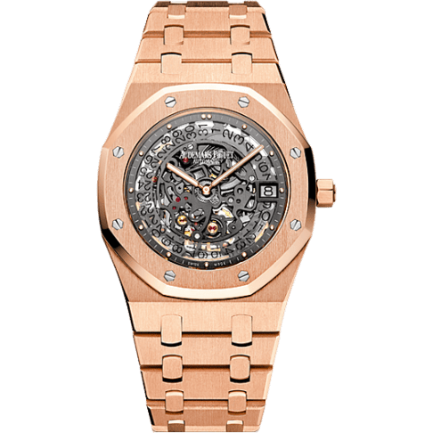 Royal Oak 15204 Openworked Extra-Thin Pink Gold