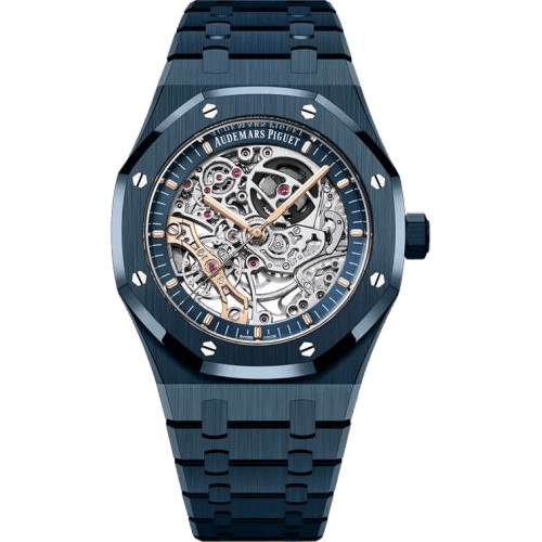 Royal Oak 41 Double Balance Wheel Openworked Blue Nuit, Nuage 50 Ceramic