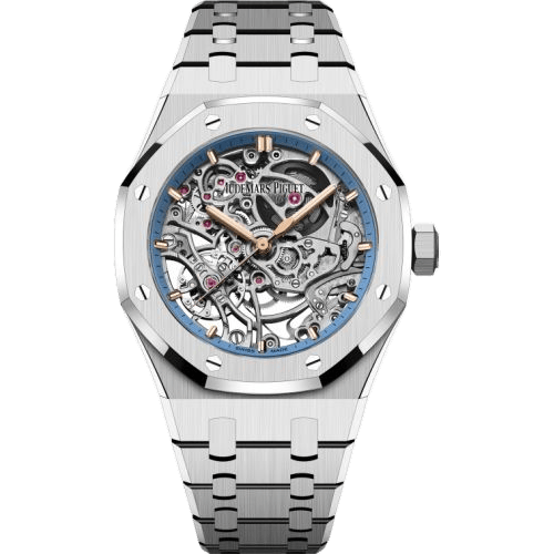 Royal Oak 37 Double Balance Wheel Openworked White Gold / Light Blue