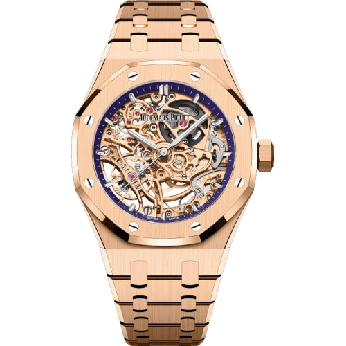 Royal Oak 37 Double Balance Wheel Openworked Pink Gold / Purple