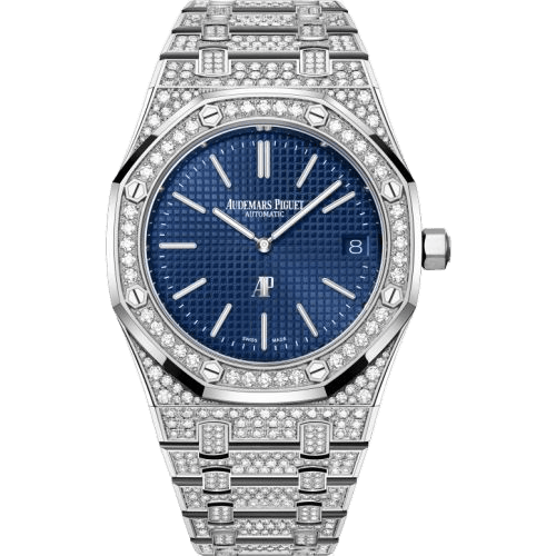 Royal Oak Extra-Thin White Gold - Diamond / Blue