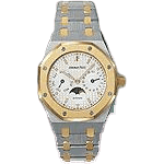 Royal Oak 25594 Moon Phase Stainless Steel / Yellow Gold / White