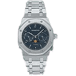 Royal Oak 25594 Moon Phase Stainless Steel / Blue