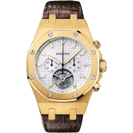 Royal Oak Tourbillon Chronograph Yellow Gold / Silver / Strap