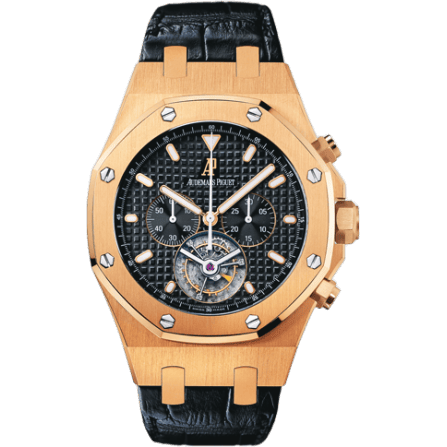 Royal Oak Tourbillon Chronograph Pink Gold / Black / Strap