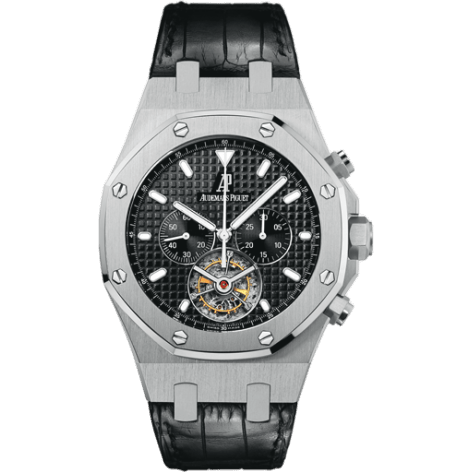 Royal Oak Tourbillon Chronograph Stainless Steel / Black / Strap