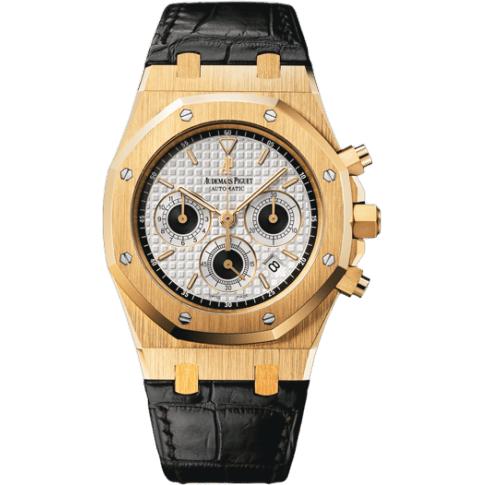 Royal Oak 26022 Chronograph Yellow Gold / Silver / Strap