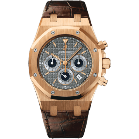Royal Oak 26022 Chronograph Pink Gold / Brown / Strap