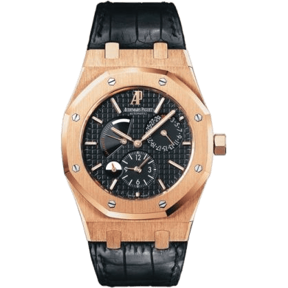 Royal Oak 26120 Dual Time Pink Gold / Black