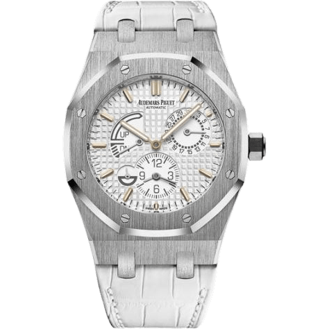 Royal Oak 26124 Dual Time Stainless Steel / White / Strap