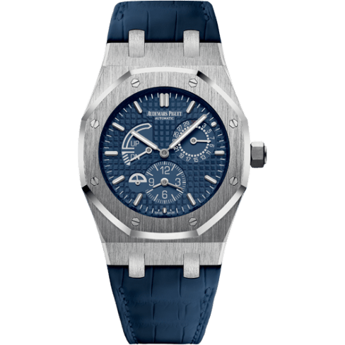 Royal Oak 26124 Dual Time Stainless Steel / Blue / Strap