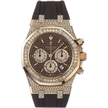 Royal Oak 26129 Chronograph Pink Gold / Brown