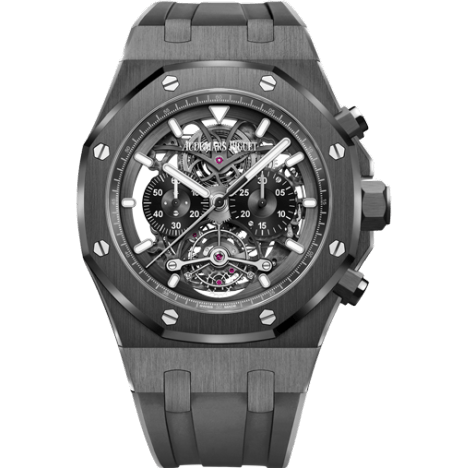 Royal Oak 26343 Tourbillon Chronograph Openworked Ceramic / Rubber