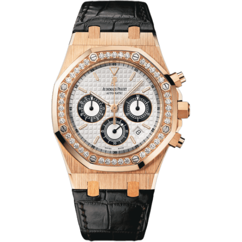 Royal Oak 26557 Chronograph Pink Gold / Silver / Diamond