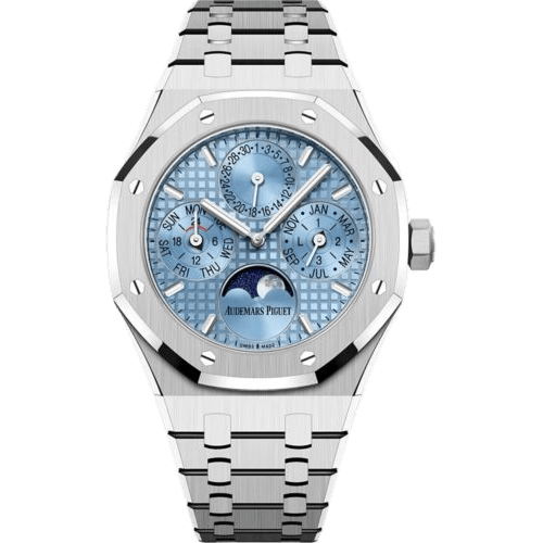 Royal Oak Perpetual Calendar 38 Stainless Steel / Light Blue