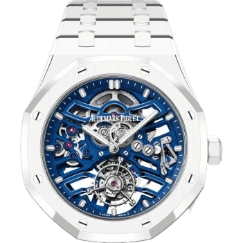 Royal Oak Self-Winding Flying Tourbillon Openworked White Ceramic / Blue