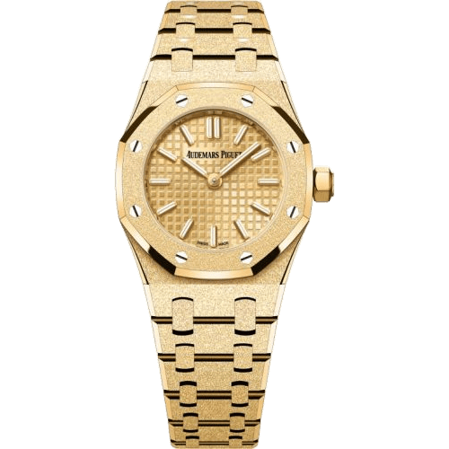Royal Oak Mini Quartz Frosted Yellow Gold / Champagne