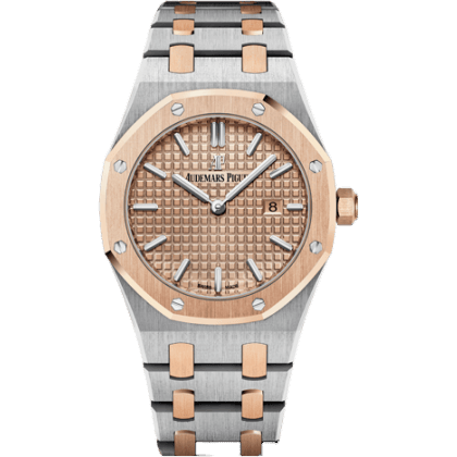 Royal Oak 67650 Quartz Stainless Steel / Pink Gold / Pink / Bracelet