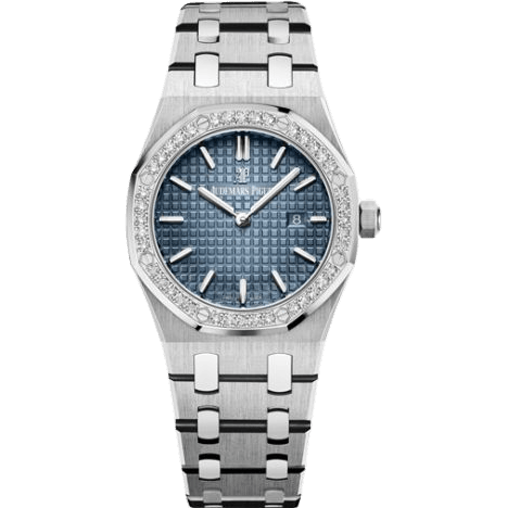 Royal Oak 67651 Quartz Titanium / Platinum / Blue / Bracelet