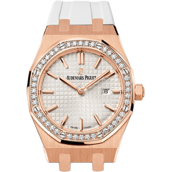 Royal Oak 67651 Quartz Pink Gold / Silver / Rubber