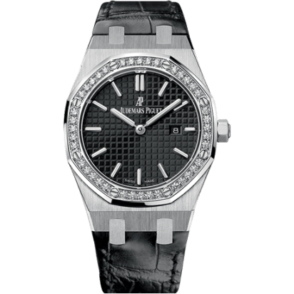 Royal Oak 67651 Quartz Stainless Steel / Black / Strap